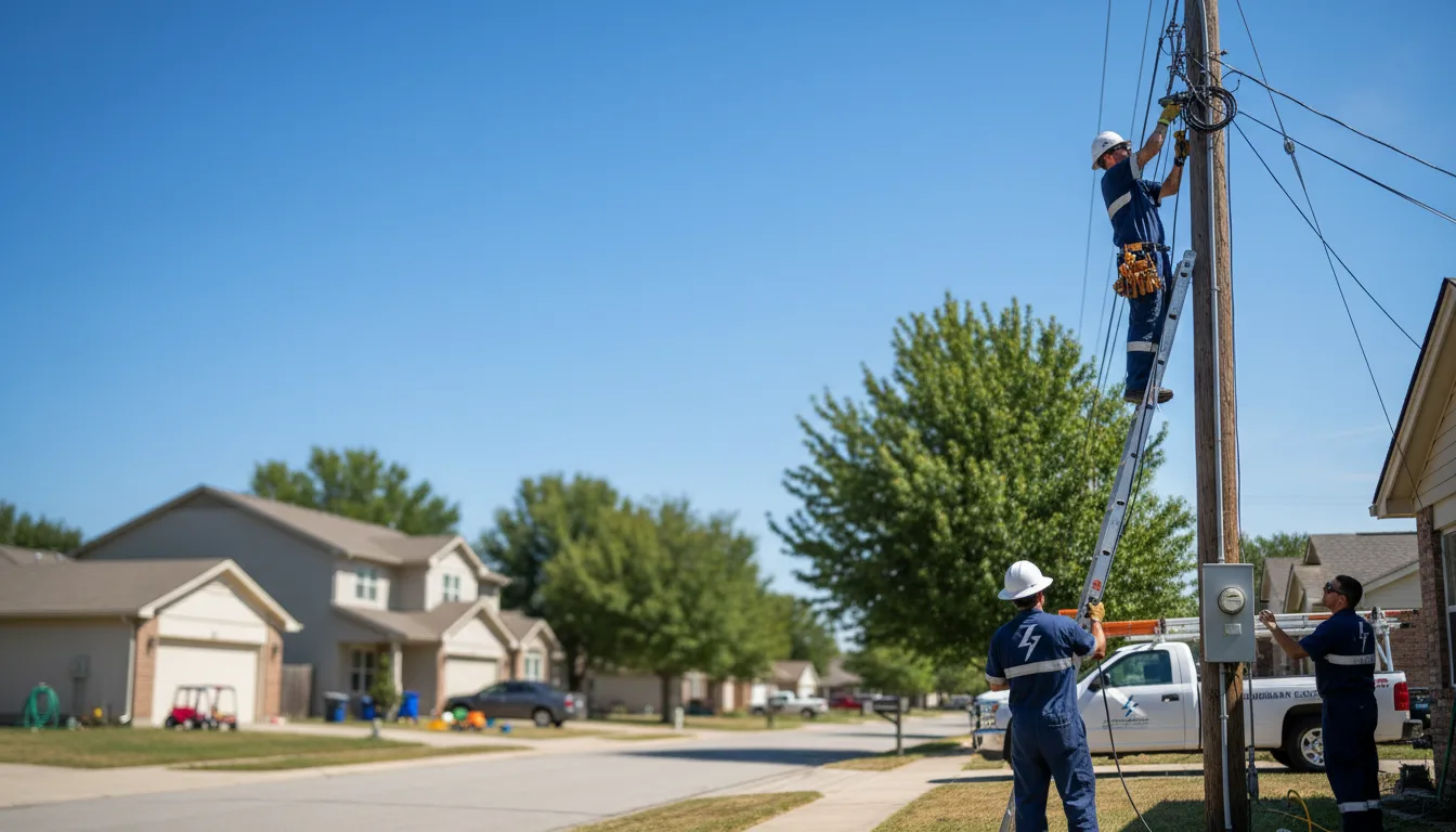 Residential electrician providing installation services in Cyril, OK